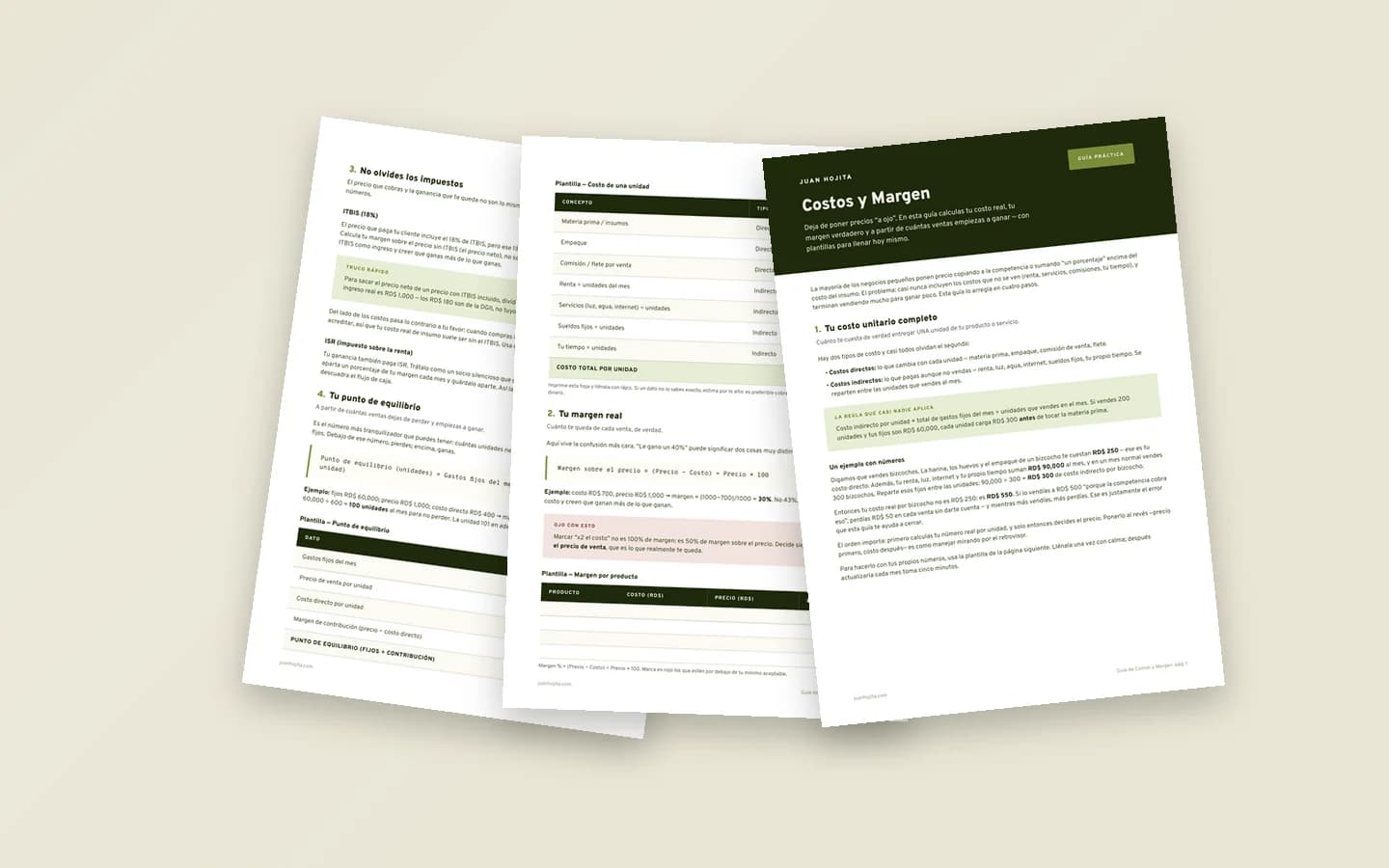4 páginas en PDF, listas para imprimir